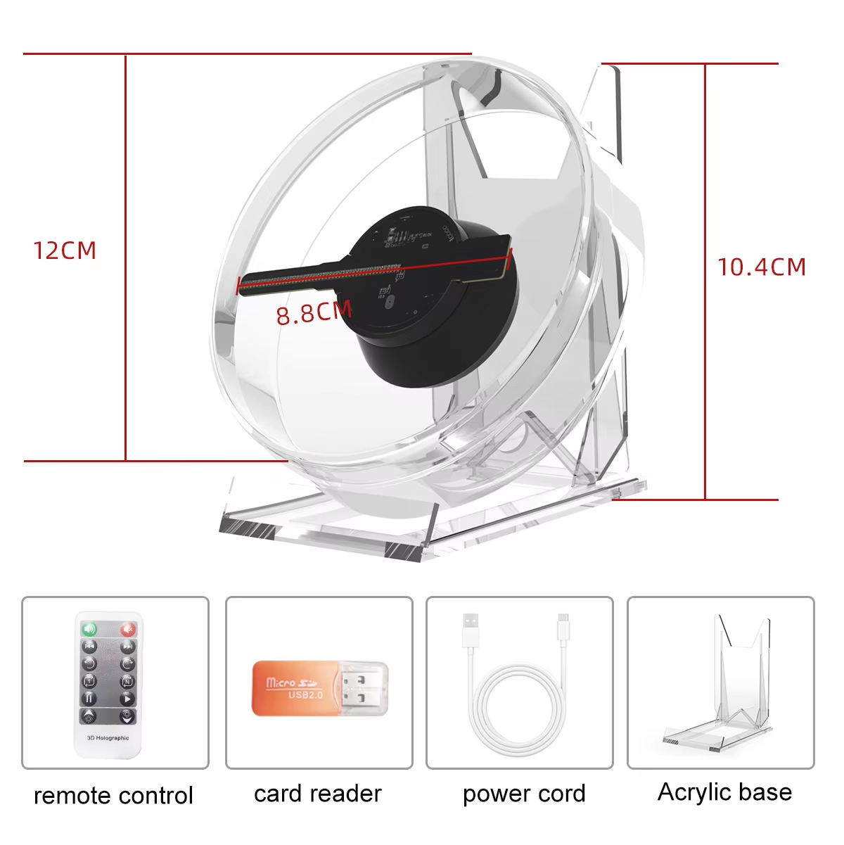 BowLift | Mini 3D WiFi Display Remote Hologram Fan