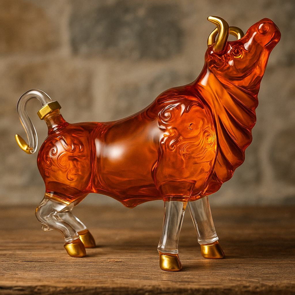 BowLift | Artistic Bull Glass Decanter