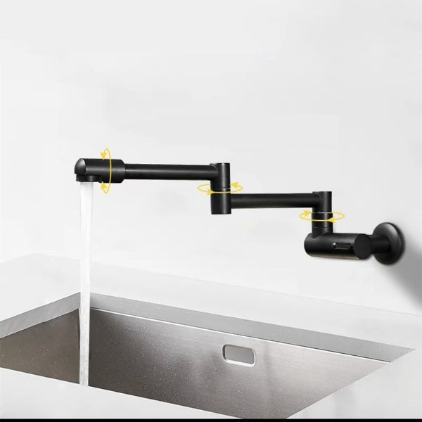 BowLift | Wall-Mounted Folding Chrome Pot Filler Faucet