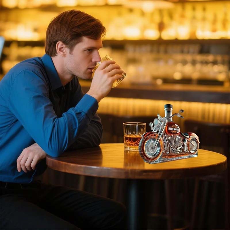 BowLift | Harley Motorcycle Shaped Whiskey Decanter for Home Bar