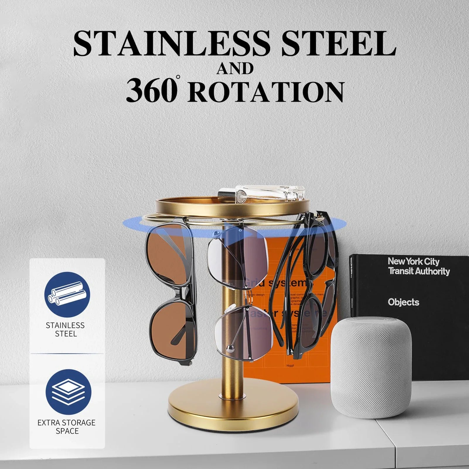 BowLift | Spin & Store Sunglasses Holder