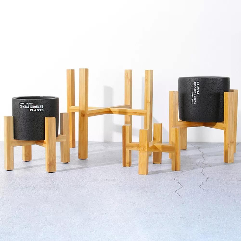 BowLift | BambooElevate Plant Stand made of bamboo wood | Adjustable & Stable | Perfect for indoors