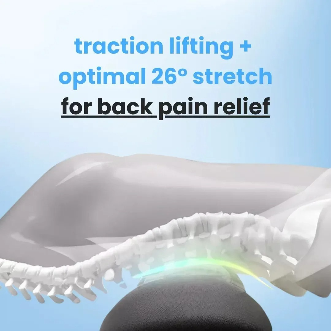 BowLift | Back Pain Massager with Heat & Vibration, Spinal Support for Sciatica Relief, Lower Back Pain & Posture Correction – 3-in-1 Home Therapy