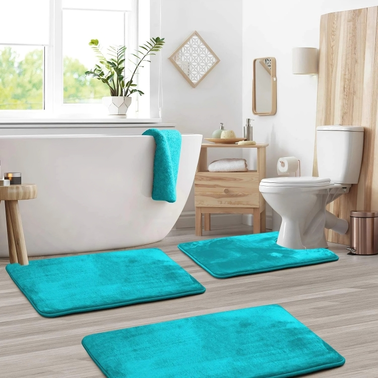 BowLift | Bathroom Mat Set Memory Foam Non Slip