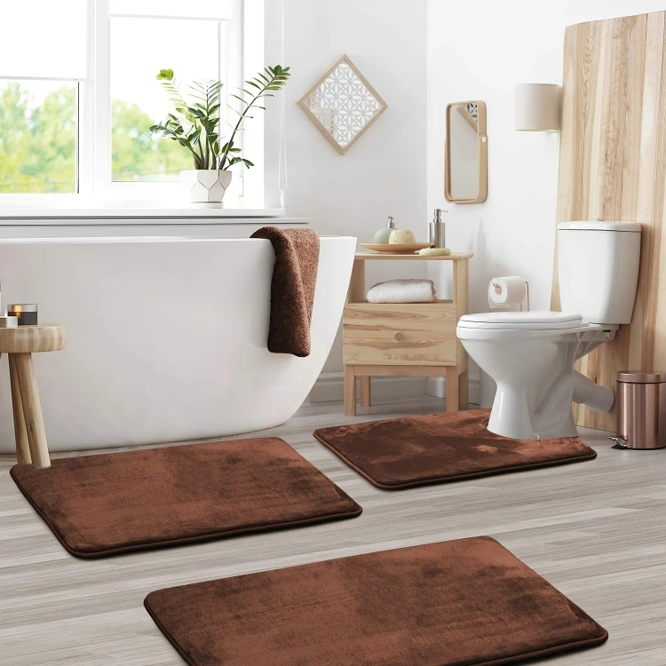 BowLift | Bathroom Mat Set Memory Foam Non Slip