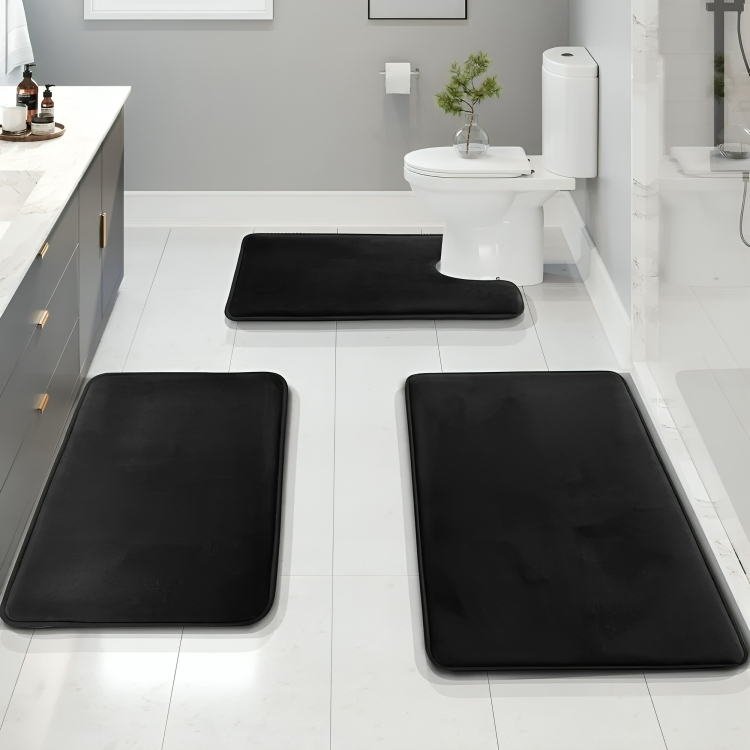 BowLift | Bathroom Mat Set Memory Foam Non Slip