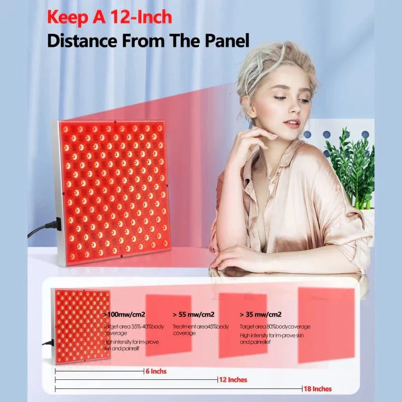 BowLift | Infrared Light Therapy Panel – 225 LED Red & Near-Infrared – Skin Rejuvenation, Pain Relief & Relaxation for Home Use