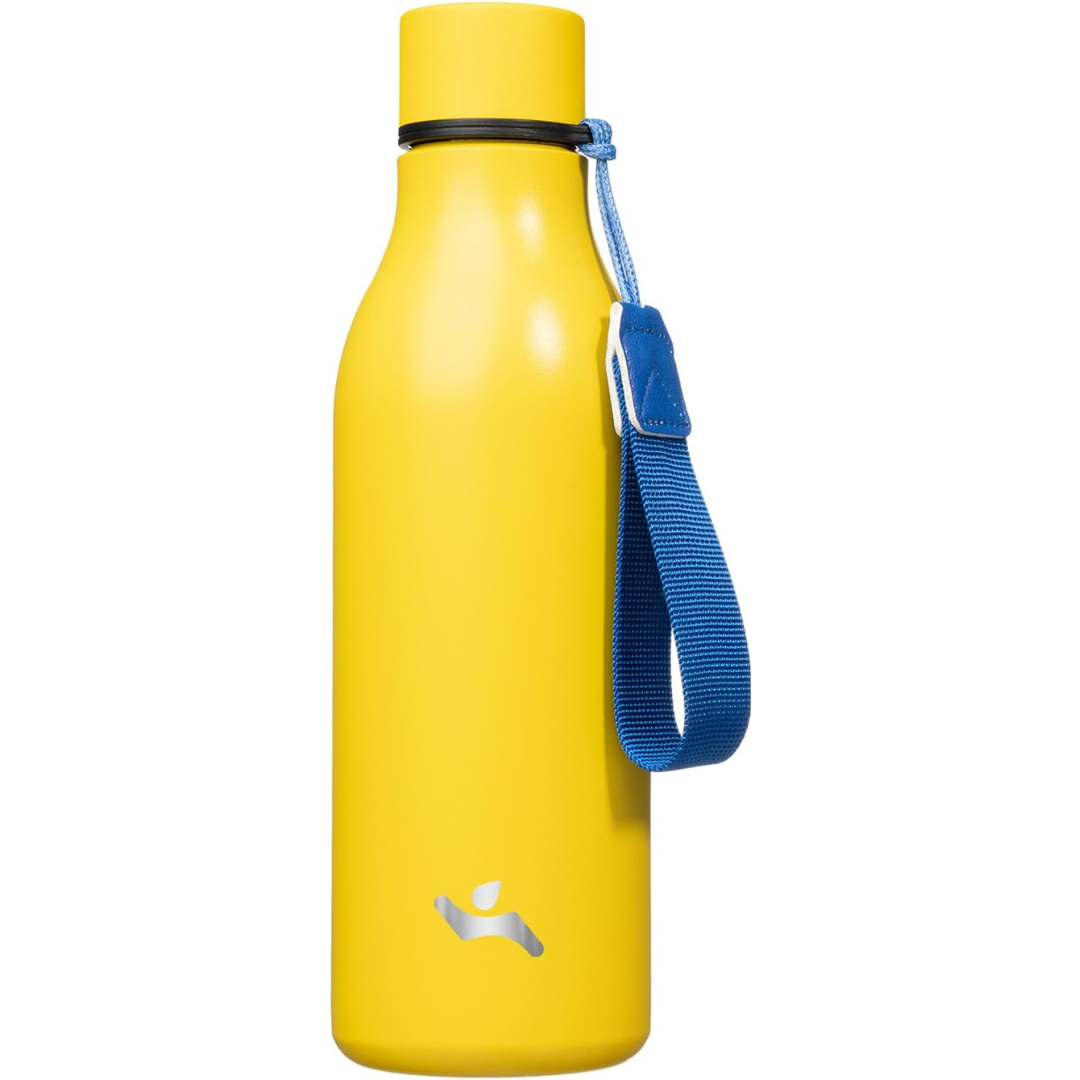 BowLift | Isolated stainless steel water bottle with strap