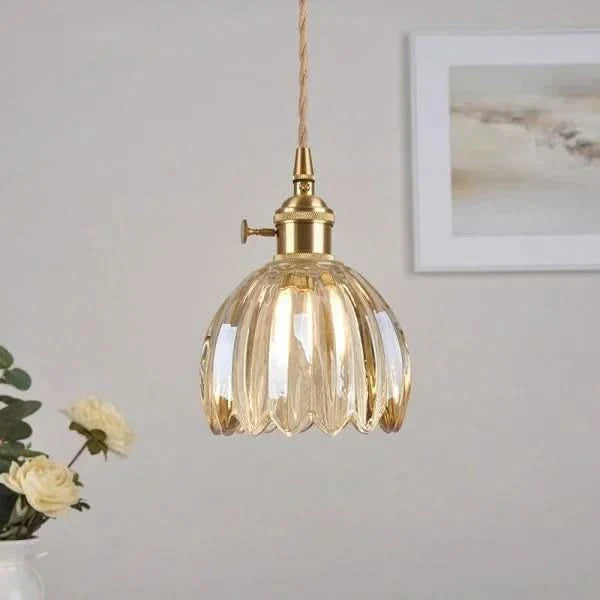 BowLift | Glass Flower Pendant Light – Japanese Style