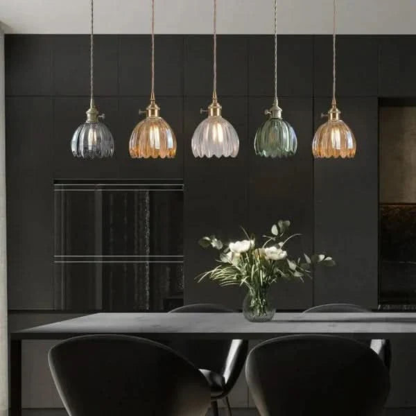 BowLift | Glass Flower Pendant Light – Japanese Style