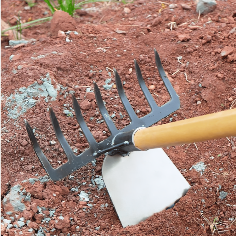 BowLift | GardenMaster 2-in-1 | Heavy-Duty Rake Hoe for Soil Prep