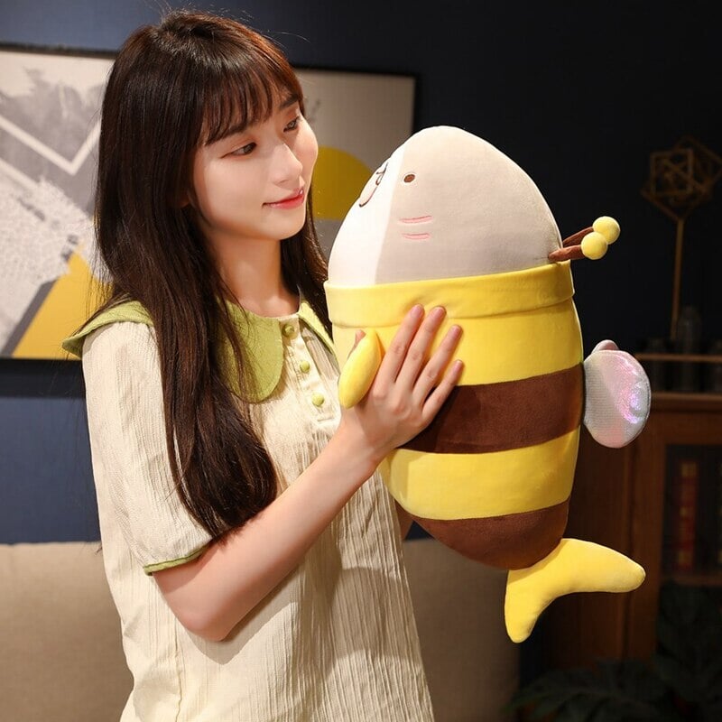 BowLift | Cute Chonky Half Shark Half Bee Plushie