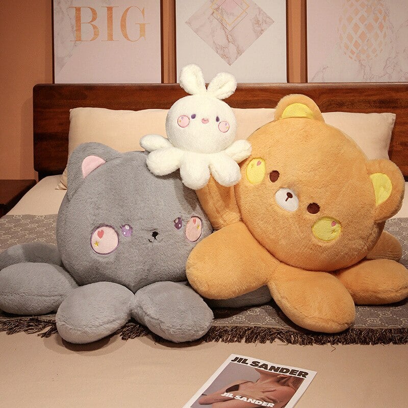 BowLift | Fluffy Octo-Animal Fox Cat Bunny Bear Plushies