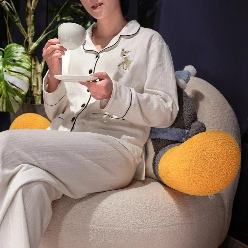 BowLift | Fluffy Penguin Backrest Cushion Pillow Seat