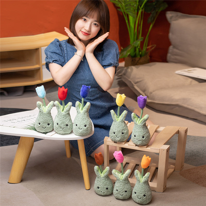 BowLift | Friendly Cuddly Tulip 22cm Flower Pot Plushie Collection