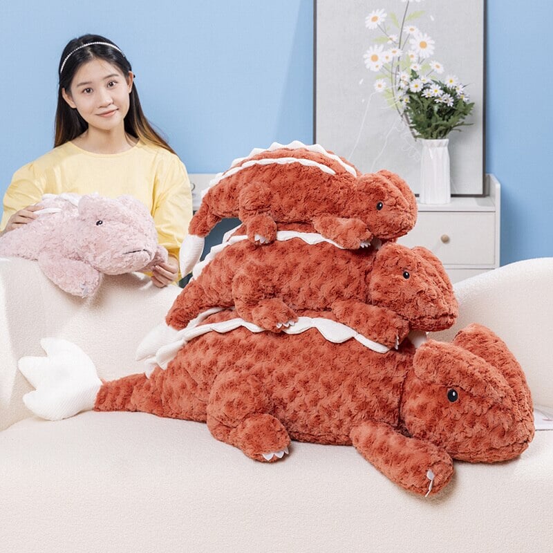 BowLift | Fuzzy Cute Pink Red Lizard Plushies