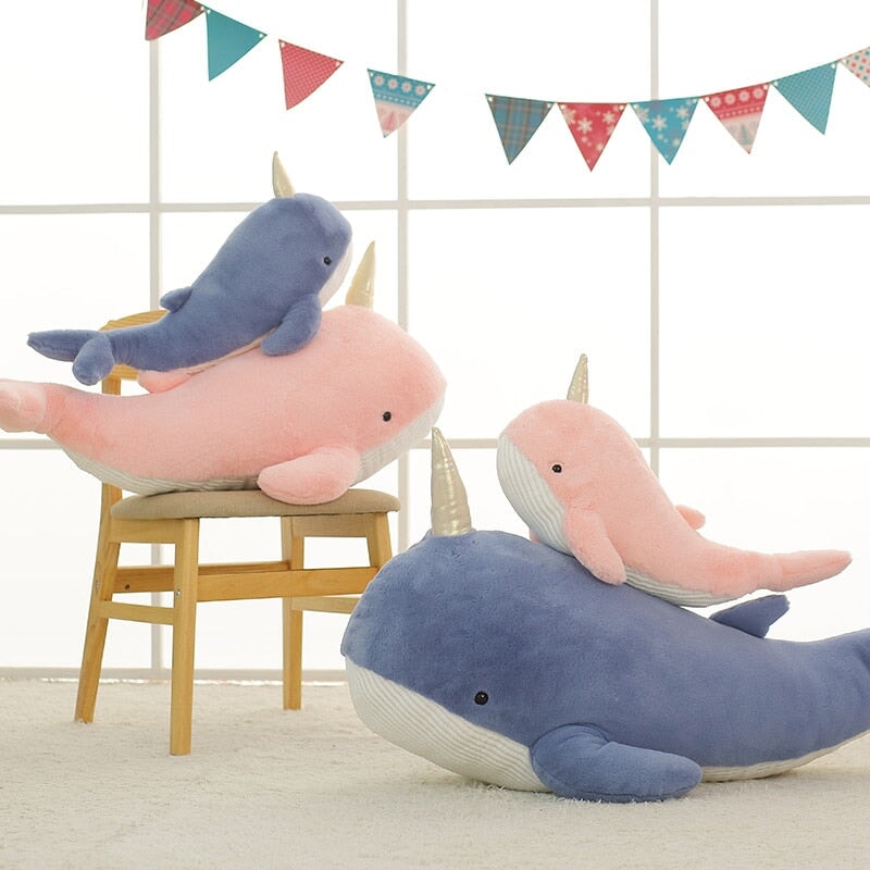 BowLift | Giant Blue Pink Narwhal Plushies