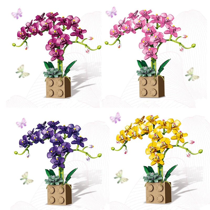 BowLift | Huge Blossoming Orchid Flower Building Set Collection