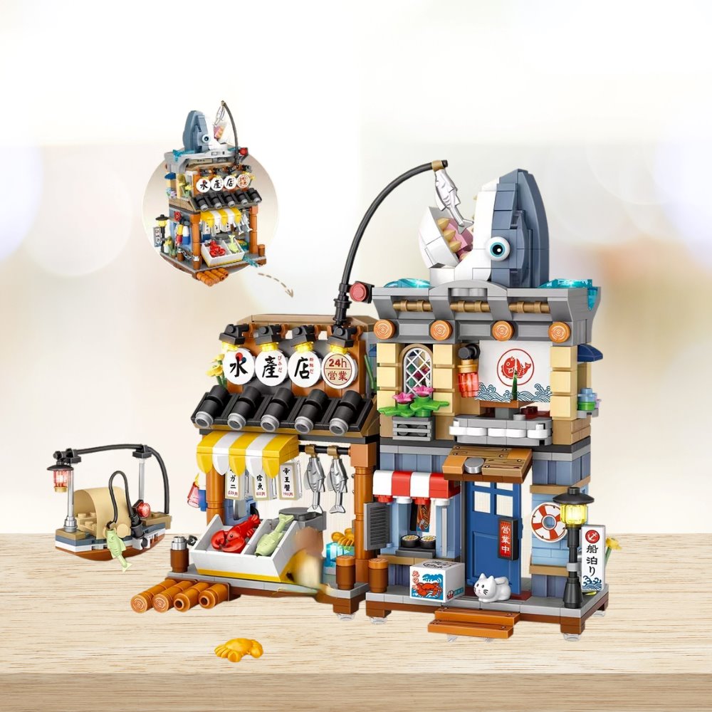 BowLift | Japanese Ramen Bar Seafood Store Micro Building Sets