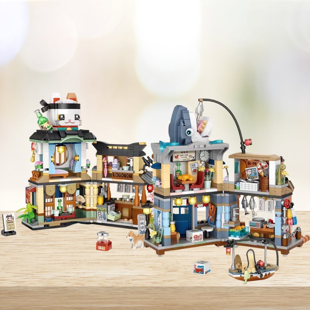 BowLift | Japanese Ramen Bar Seafood Store Micro Building Sets