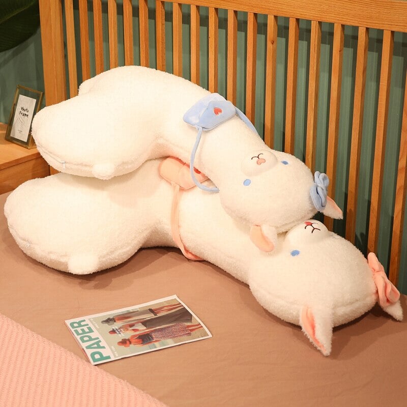 BowLift | Kawaii Fluffy White Pancake Alpaca Plushie