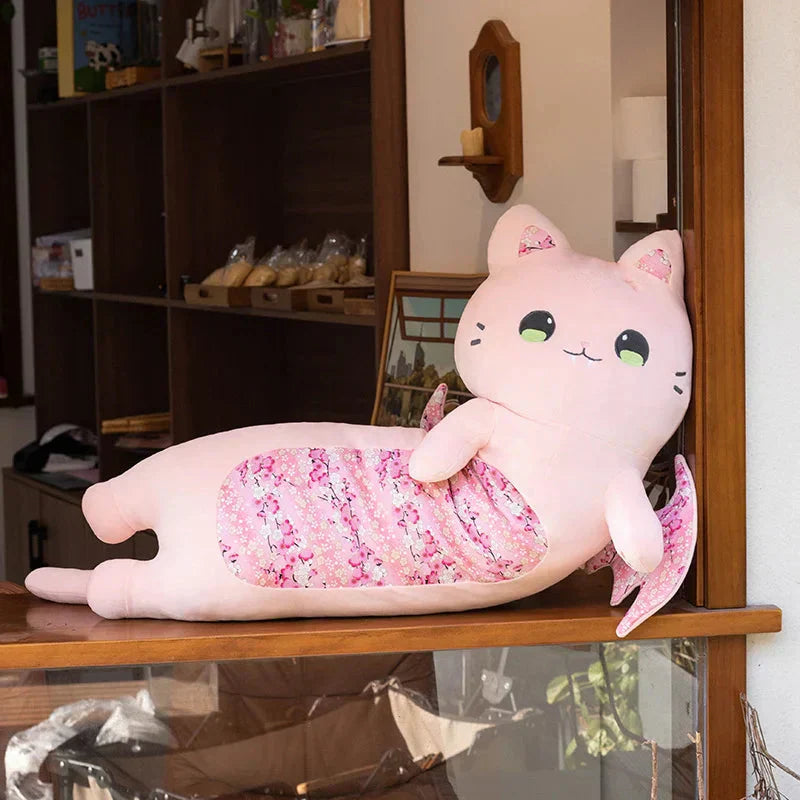 BowLift | Long Snuggly Luna & Solis Sakura Cat Plushies