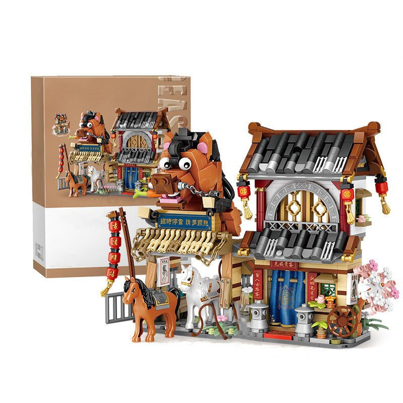 BowLift | Merchant Store & Horse Stable Micro Building Sets Collection