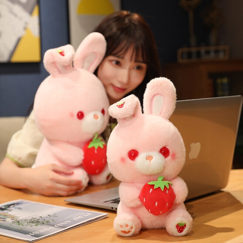 BowLift | Pink Strawberry Bunny Rabbit Plush