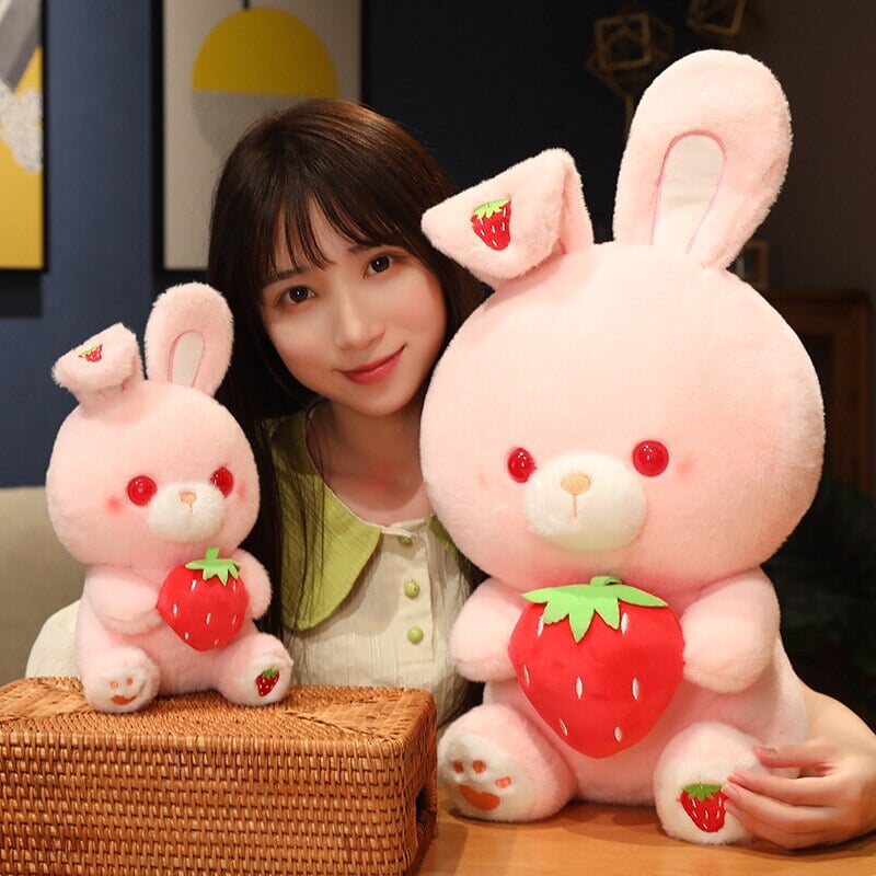 BowLift | Pink Strawberry Bunny Rabbit Plush