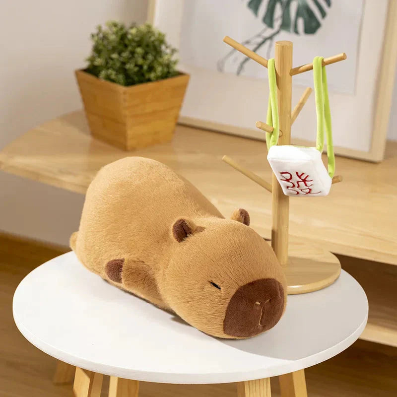 BowLift | Sleepy Capybara with Mahjong Backpack Plushie
