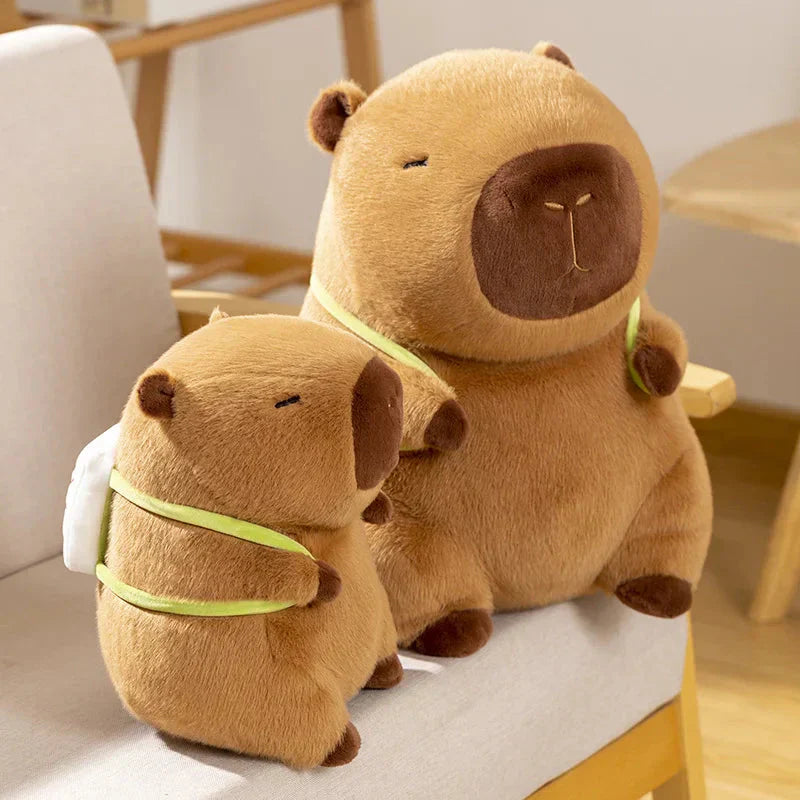 BowLift | Sleepy Capybara with Mahjong Backpack Plushie