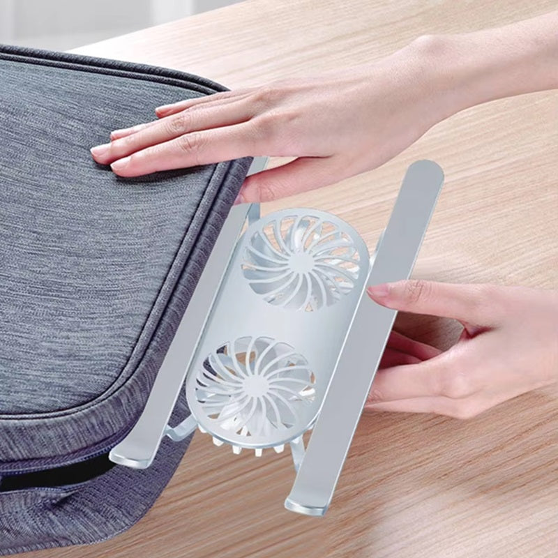 BowLift | Foldable Laptop Stand with 360° Rotating Cooling Fans and Adjustable Height