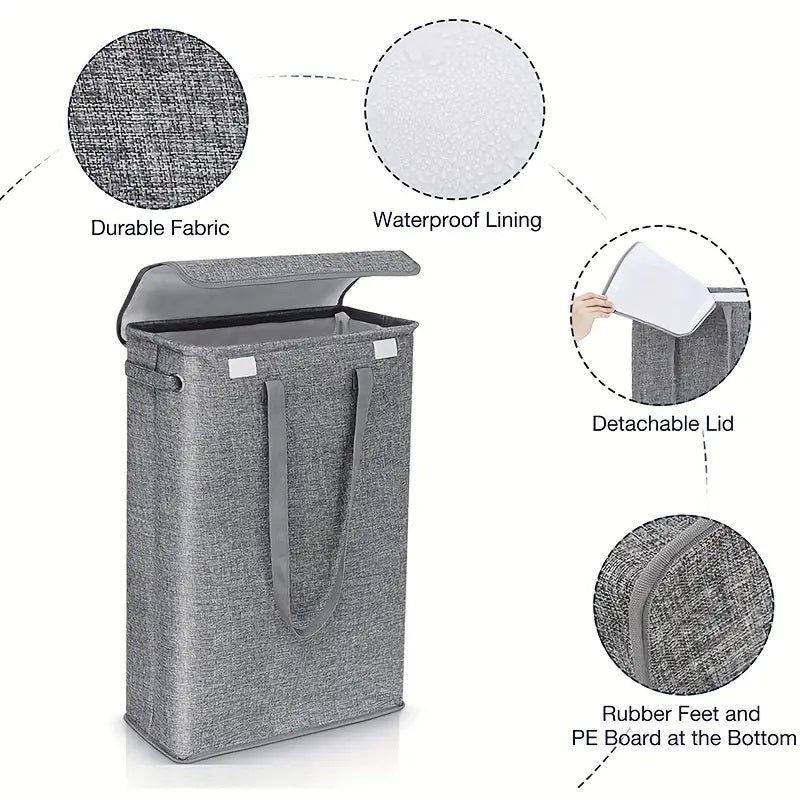BowLift | 45L Slim Laundry Hamper with Lid