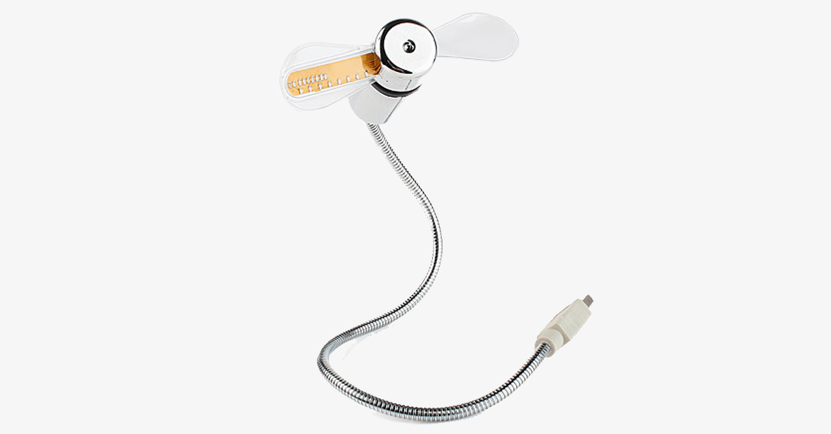 BowLift | 2-in-1 LED Light USB Cooling Fan with Real-Time Clock - Think Different