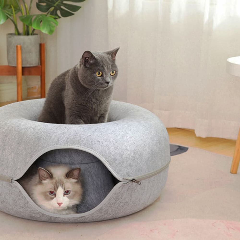 BowLift | Cat Bed Felt Tunnel Cave for Multi Cats