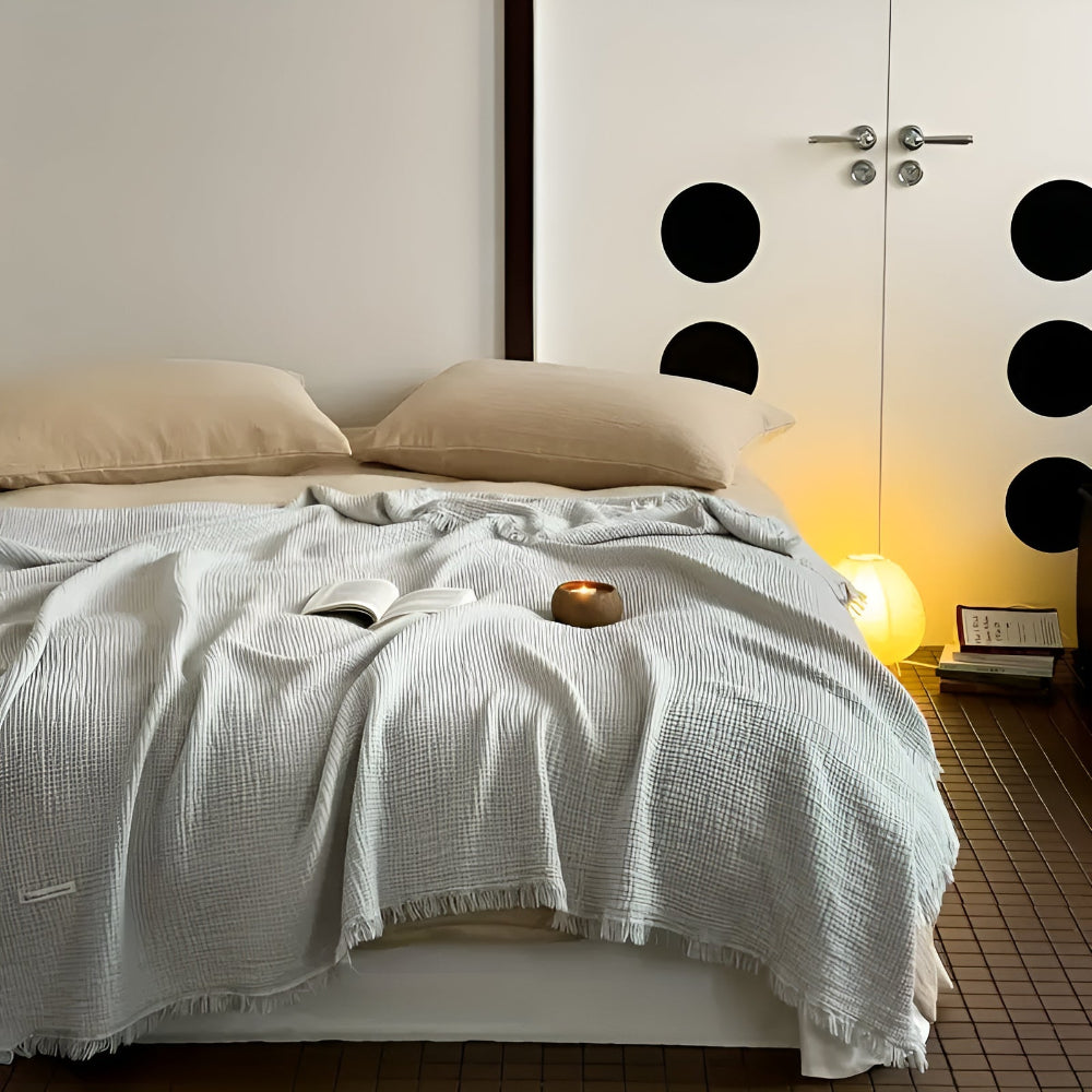 BowLift | Cotton Crinkle Tassel Blanket