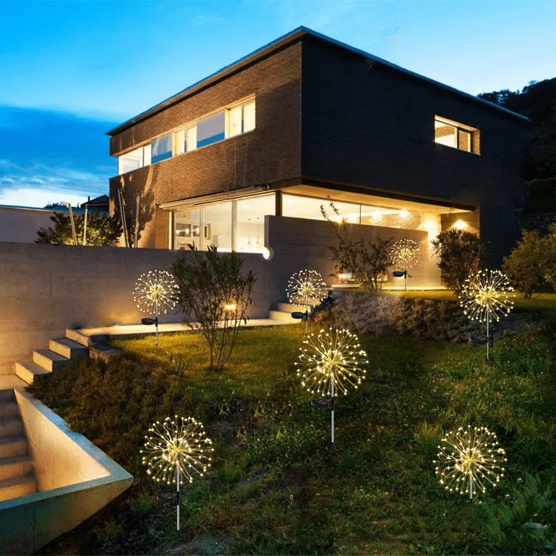 BowLift | Elegant LED firework lights for outdoor areas, IP65, solar-powered lighting