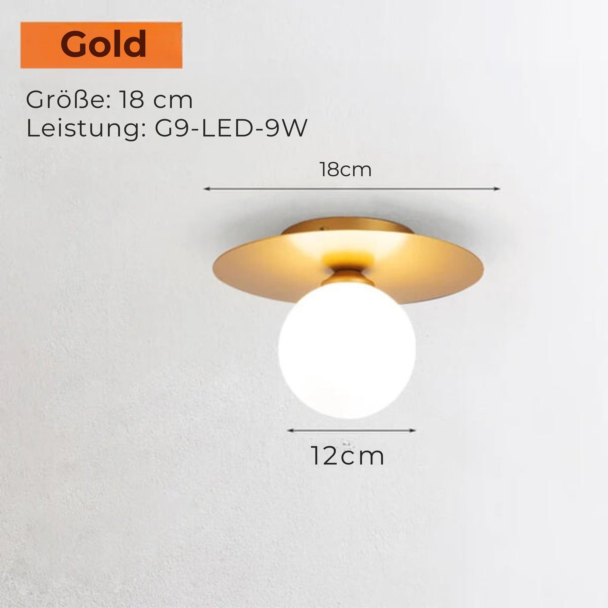 BowLift | LumiNoble | Timeless ceiling light with golden LED ball design