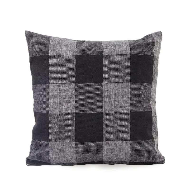 BowLift | Checked Plaid Pillowcase 45x45 cm Cotton Blend Cushion Cover