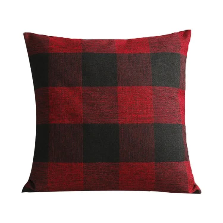 BowLift | Checked Plaid Pillowcase 45x45 cm Cotton Blend Cushion Cover