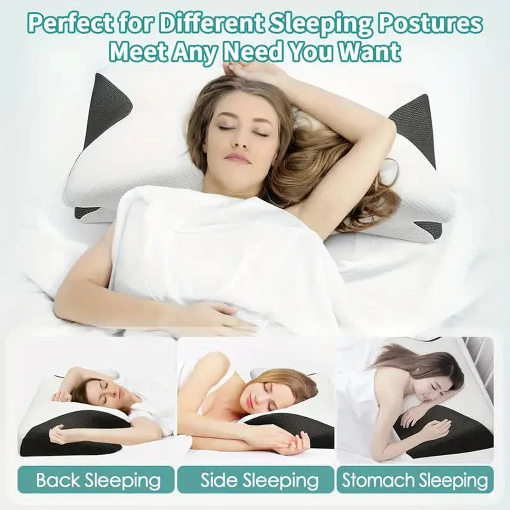 BowLift | Butterfly Neck Support Memory Pillow | Ergonomic, Hypoallergenic & Ideal for All Sleep Positions