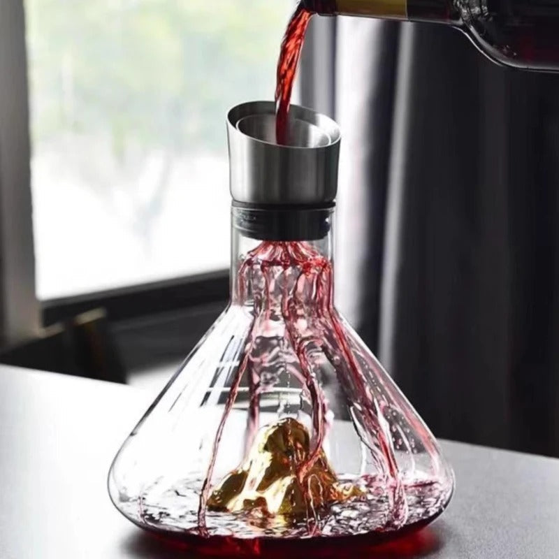 BowLift | Premium Wine Decanter | Lead-Free Crystal with Quick Aeration & Filtration for Enhanced Flavor Experience
