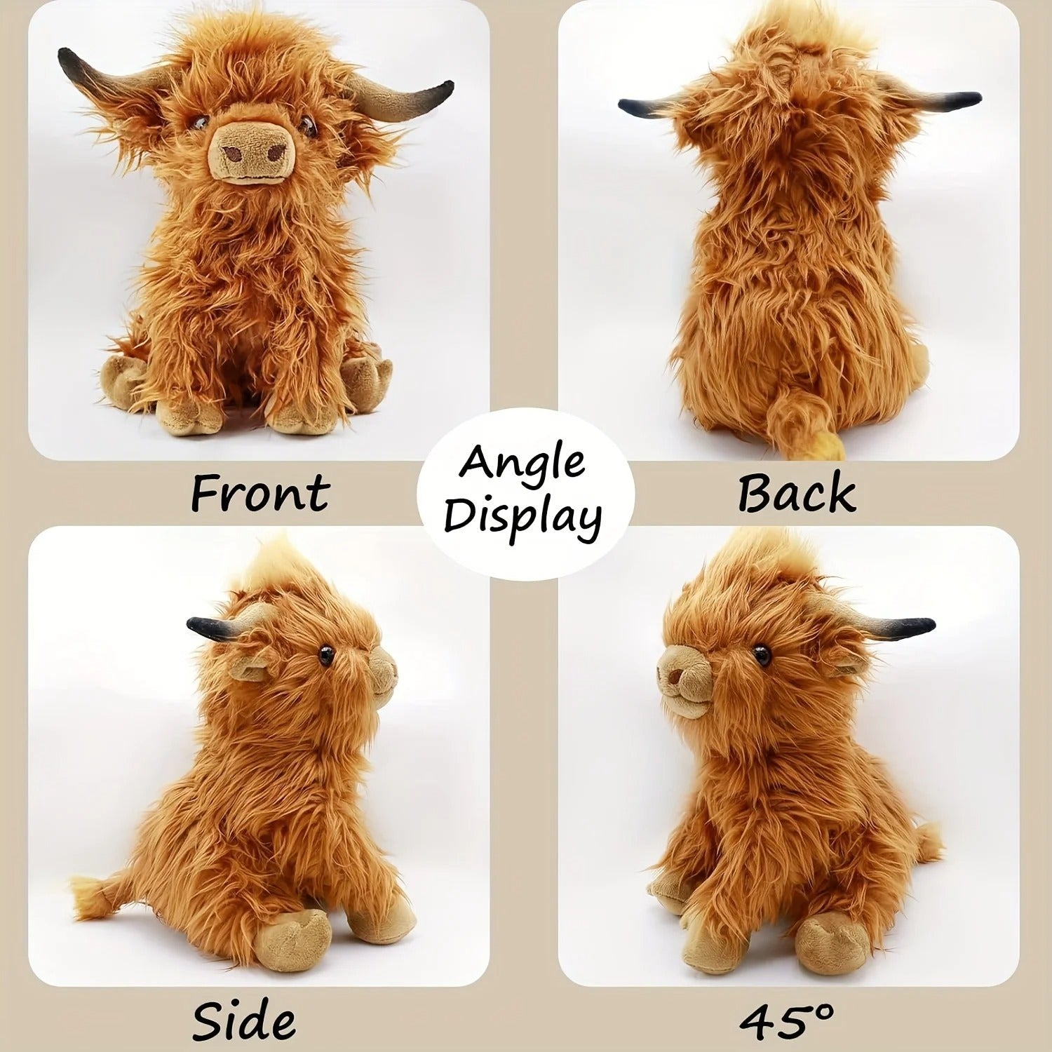 BowLift | Fluffy Highland Cuddle – Soft Cow for Young and Old
