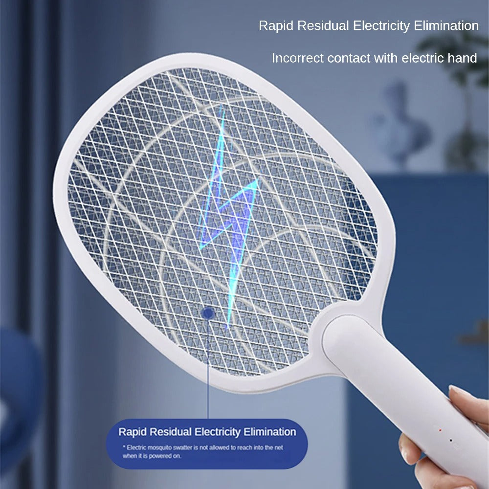 BowLift | 2-in-1 Electric Mosquito Swatter & Bug Zapper – 2500V USB Rechargeable Insect Killer Racket