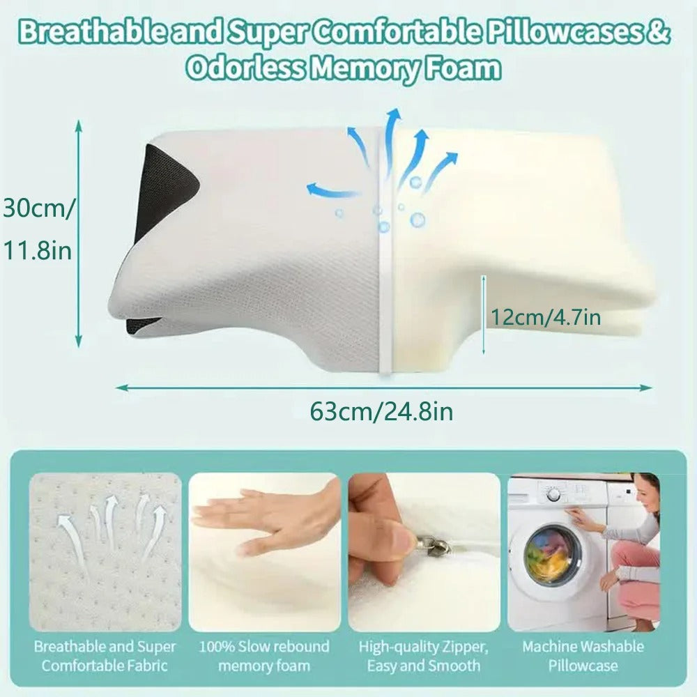 BowLift | Butterfly Neck Support Memory Pillow | Ergonomic, Hypoallergenic & Ideal for All Sleep Positions