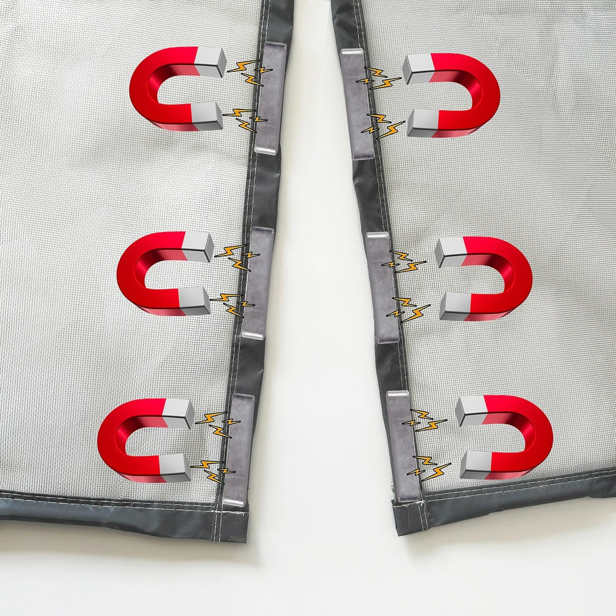 BowLift | BugGuard Magnetic Fly Screen Door – Hands-Free Mesh Door with Auto-Close for Insect Protection