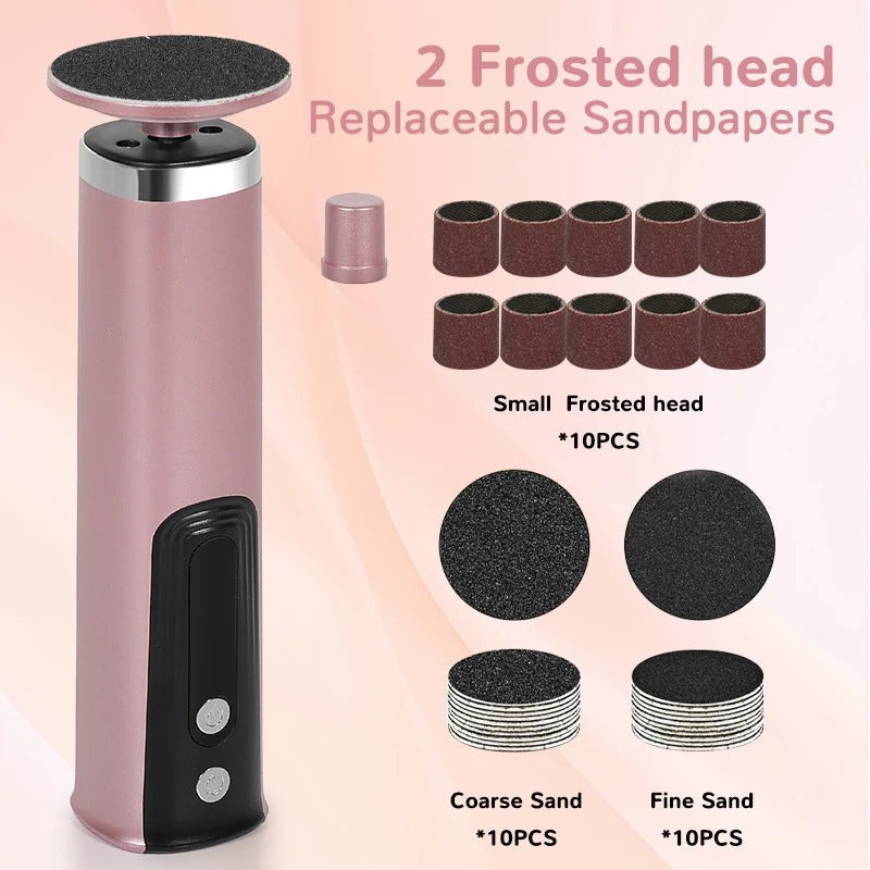 BowLift | 2-in-1 Electric Foot & Hand Care Tool | Callus Remover & Nail Polisher for At-Home Pedicures