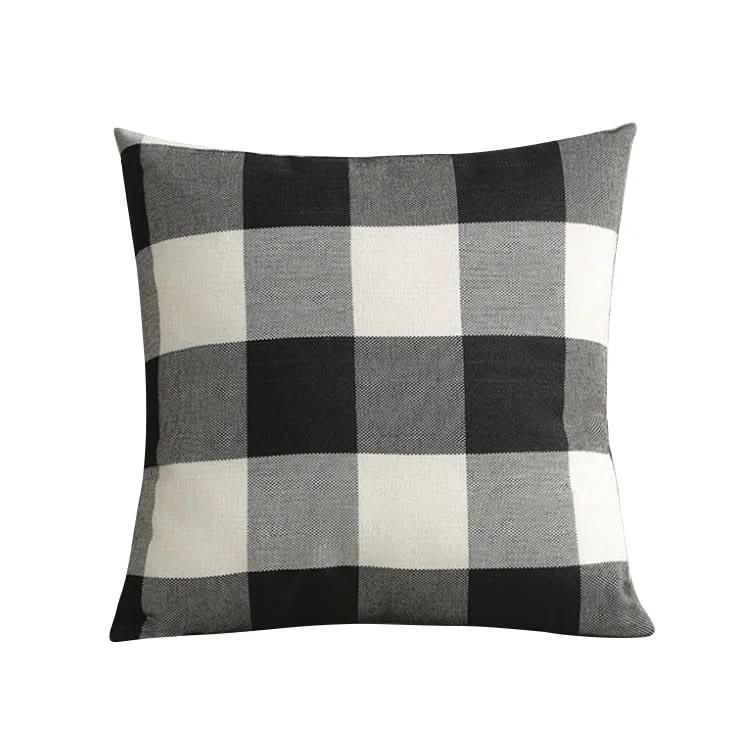 BowLift | Checked Plaid Pillowcase 45x45 cm Cotton Blend Cushion Cover