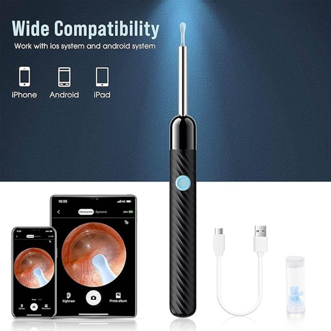 BowLift | Ear Wax Removal Tool | 1080P HD Camera, LED Lights & Adjustable Scoops for Safe Ear Hygiene at Home