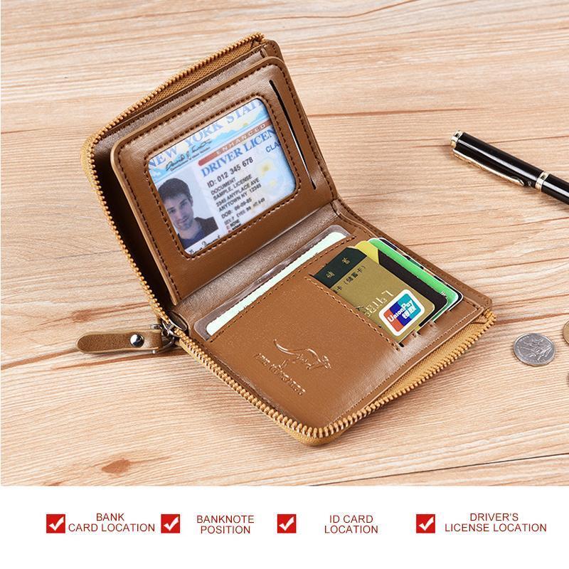 BowLift | Kangaroo Men's RFID-blocking Wallet, Multifunctional Credit Card Holder